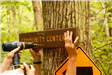 Installing Trail Signs at Community Forest