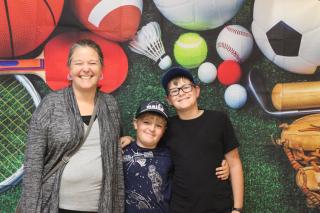 Mother and Son Game Night - Family Portrait